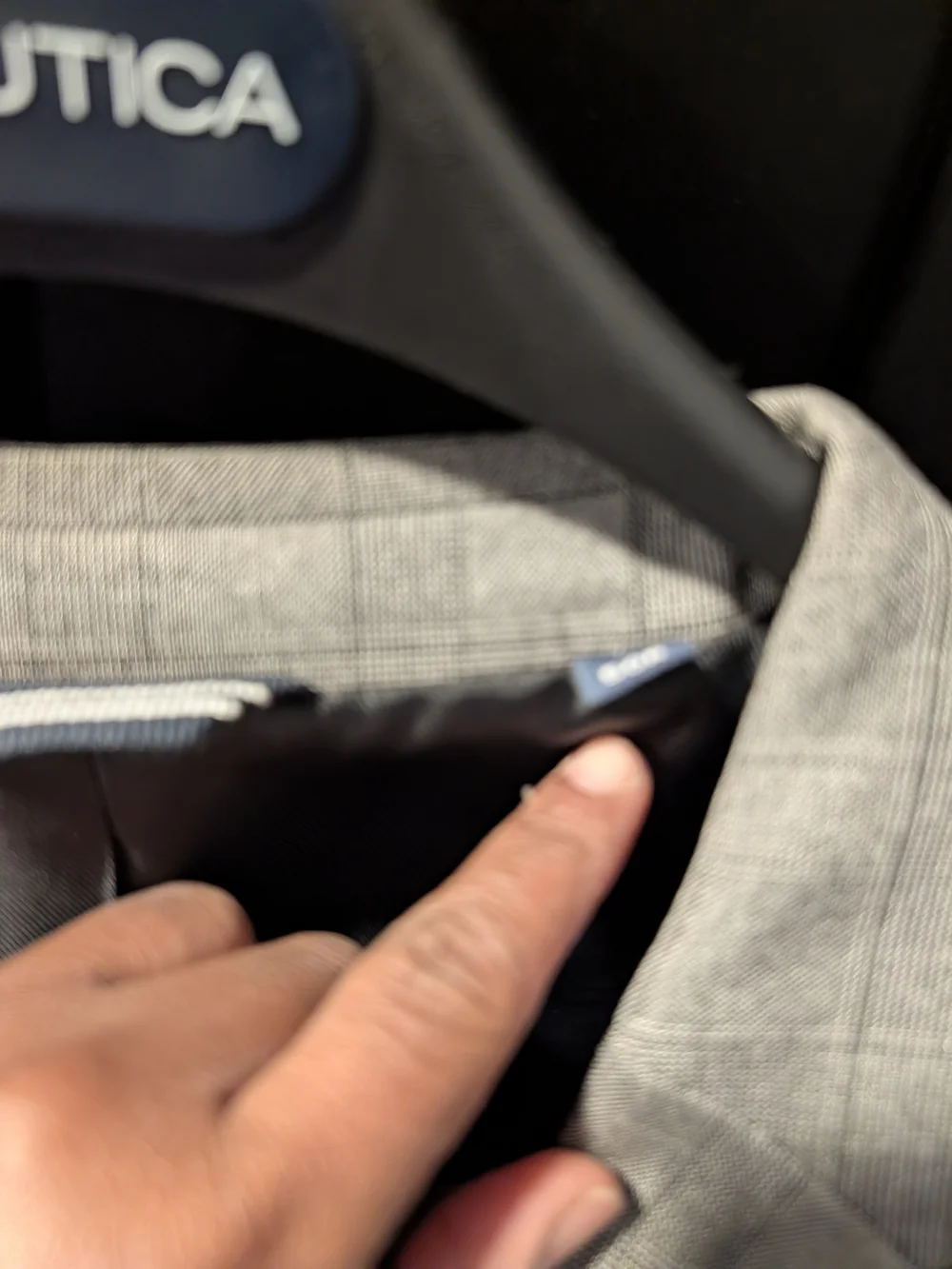 Nautica Light Gray Windowpane Suit Jacket & Pants